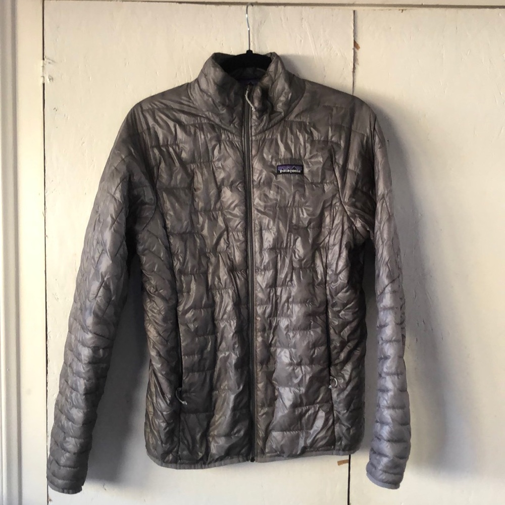 Patagonia feather grey micro puff jacket